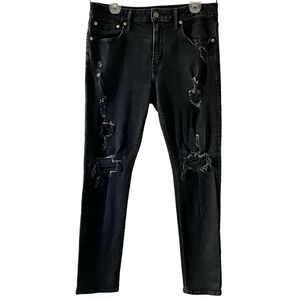 American Eagle AirFlex + Temp Tech Patched Athletic Skinny Jean Size 34/30